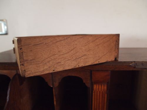BUREAU SUPERB GEORGE III OAK SUNBURST C1760 - ADDITIONAL PHOTO 9