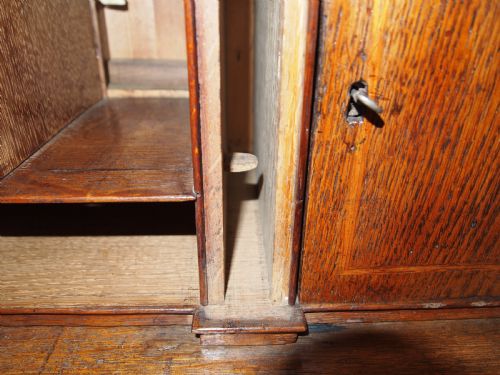 BUREAU SUPERB GEORGE III OAK SUNBURST C1760 - ADDITIONAL PHOTO 10