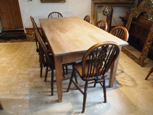 TABLE REFECTORY FARMHOUSE VICTORIAN SCRUB TOP C1890 - ADDITIONAL PHOTO 4