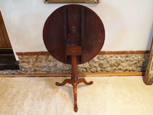 TABLE VERY RARE GEORGE III APPLE WOOD TILT TOP TABLE C1780 - ADDITIONAL PHOTO 9