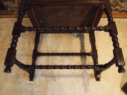 TABLE CHARLES II OAK SIDE HALL LOWBOY C1680 - ADDITIONAL PHOTO 9