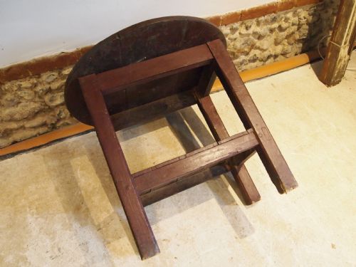 TABLE RARE IRISH CRICKET OR TAVERN TABLE PINE C1820 - ADDITIONAL PHOTO 7