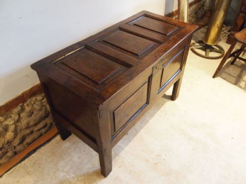 COFFER WELSH OAK CHEST TRUNK BLANKET BOX QUEEN ANNE C1700 - ADDITIONAL PHOTO 13