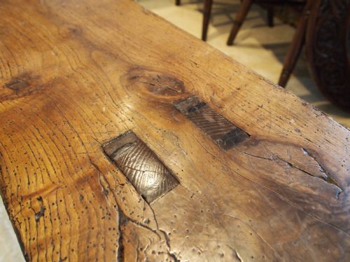 BENCH OUTSTANDING RARE GEORGE III REFECTORY SETTLE ELM C1790 - ADDITIONAL PHOTO 1