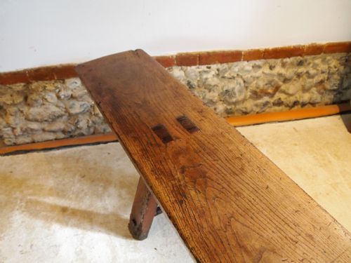 BENCH OUTSTANDING RARE GEORGE III REFECTORY SETTLE ELM C1790 - ADDITIONAL PHOTO 6