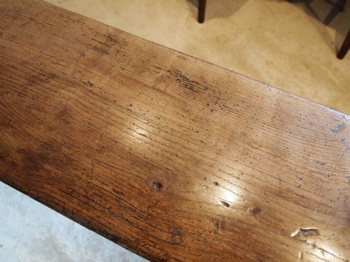 BENCH OUTSTANDING RARE GEORGE III REFECTORY SETTLE ELM C1790 - ADDITIONAL PHOTO 7