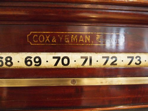 SNOOKER SCOREBOARD VICTORIAN MAHOGANY COX YEMAN LONDON C1890 - ADDITIONAL PHOTO 1
