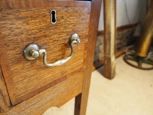 TABLE LOWBOY GEORGE III OAK SIDE HALL LAMP CONSOLE C1790 - ADDITIONAL PHOTO 1