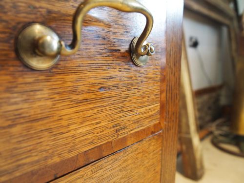 TABLE LOWBOY GEORGE III OAK SIDE HALL LAMP CONSOLE C1790 - ADDITIONAL PHOTO 9