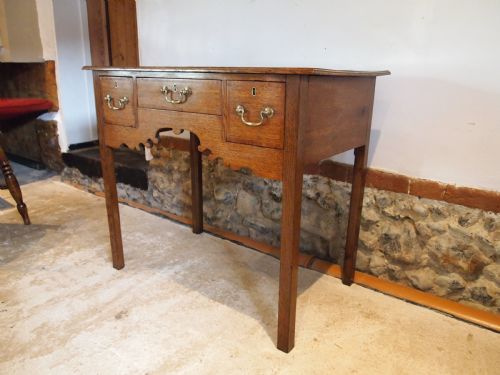 TABLE LOWBOY GEORGE III OAK SIDE HALL LAMP CONSOLE C1790 - ADDITIONAL PHOTO 12
