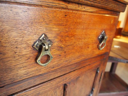 BOOKCASE DISPLAY RARE ARTS CRAFTS GOTHIC OAK PUGIN INF C1880 - ADDITIONAL PHOTO 13