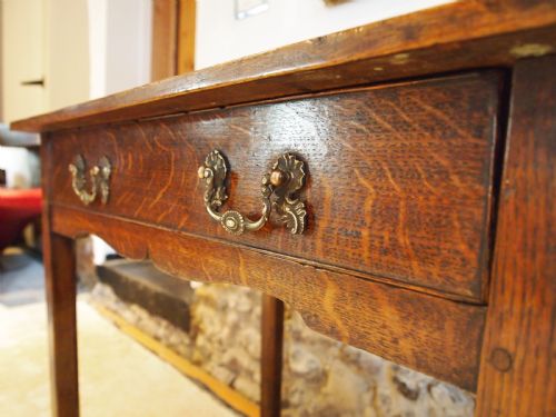 TABLE LOWBOY SIDE HALL LAMP GEORGE III OAK C1770 - ADDITIONAL PHOTO 2