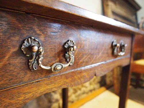 TABLE LOWBOY SIDE HALL LAMP GEORGE III OAK C1770 - ADDITIONAL PHOTO 8