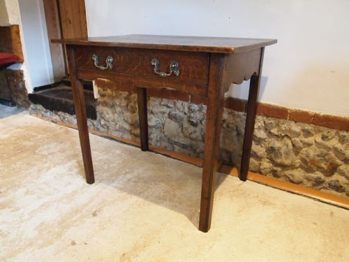 TABLE LOWBOY SIDE HALL LAMP GEORGE III OAK C1770 - ADDITIONAL PHOTO 10