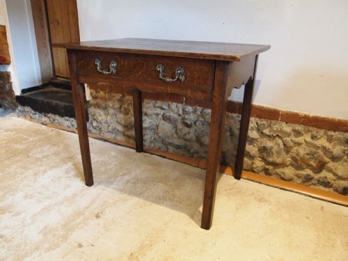 TABLE LOWBOY SIDE HALL LAMP GEORGE III OAK C1770 - ADDITIONAL PHOTO 12