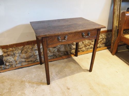 TABLE LOWBOY SIDE HALL LAMP GEORGE III OAK C1770 - ADDITIONAL PHOTO 13