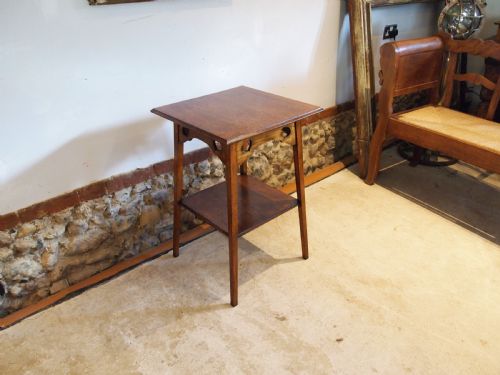 TABLE HALL SIDE LAMP ARTS CRAFTS OAK C1900 - ADDITIONAL PHOTO 6