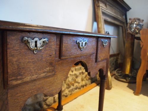 TABLE LOWBOY SUPERB GEORGE III OAK SIDE LAMP HALL C1770 - ADDITIONAL PHOTO 5