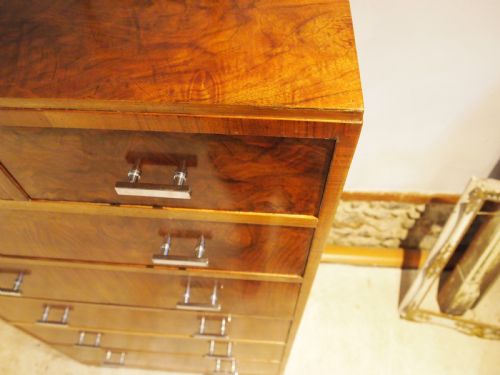 CHEST OF DRAWERS HEALS LONDON ART DECO WALNUT C1920 - ADDITIONAL PHOTO 4