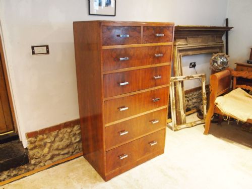 CHEST OF DRAWERS HEALS LONDON ART DECO WALNUT C1920 - ADDITIONAL PHOTO 8
