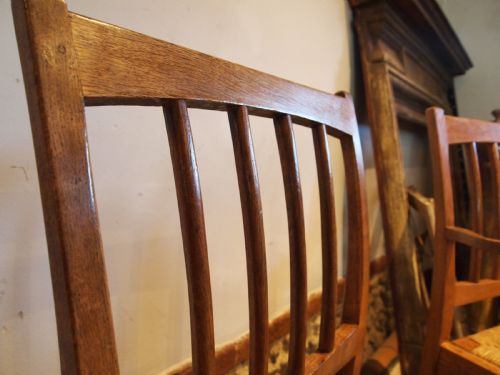 CHAIRS ARTS AND CRAFTS COTSWOLD SCHOOL OAK SIX C1930 - ADDITIONAL PHOTO 7