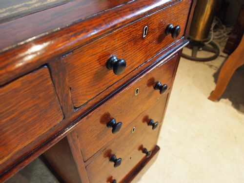 DESK STUNNING VICTORIAN OAK 3 PART C1880 - ADDITIONAL PHOTO 6