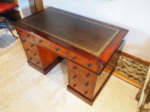 DESK STUNNING VICTORIAN OAK 3 PART C1880 - ADDITIONAL PHOTO 9