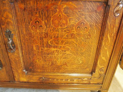 SIDEBOARD DRESSER ARTS AND CRAFTS SHAPLAND AND PETTER OAK C1900 - ADDITIONAL PHOTO 2