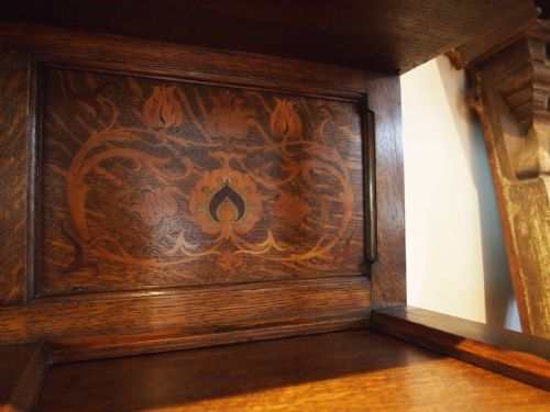 SIDEBOARD DRESSER ARTS AND CRAFTS SHAPLAND AND PETTER OAK C1900 - ADDITIONAL PHOTO 3