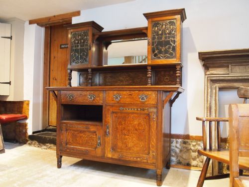 SIDEBOARD DRESSER ARTS AND CRAFTS SHAPLAND AND PETTER OAK C1900 - ADDITIONAL PHOTO 15