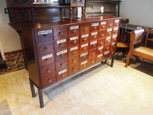 Chest of Drawers Rare Victorian Apothecary Mahogany Chest C1890