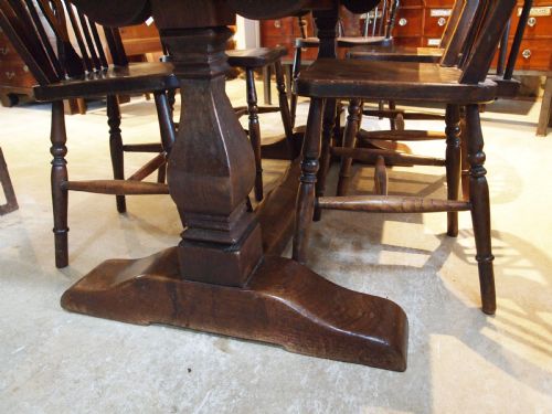TABLE OAK REFECTORY DINING 17TH C STYLE FARMHOUSE C1900 - ADDITIONAL PHOTO 5
