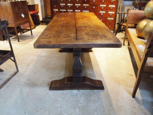 TABLE OAK REFECTORY DINING 17TH C STYLE FARMHOUSE C1900 - ADDITIONAL PHOTO 12