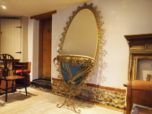 mirror pier luigi colli gilded wrought iron c1930 - CATEGORY: ANTIQUE MIRRORS - DATED 1930