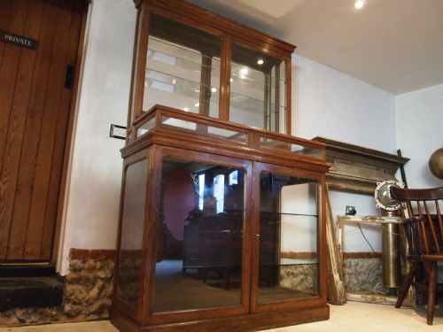 CABINET DISPLAY RARE VICTORIAN OAK SHOP COLLECTORS C1880 - ADDITIONAL PHOTO 9