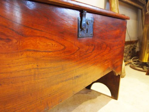 COFFER CHEST BLANKET BOX STUNNING GEORGE I ELM C1720 - ADDITIONAL PHOTO 1