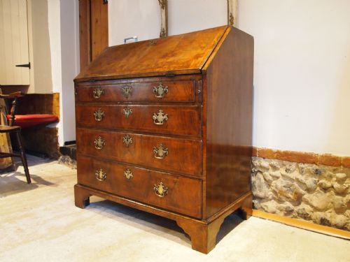 BUREAU STUNNING GEORGE I WALNUT FEATHER BANDED DESK SMALL C1720 - ADDITIONAL PHOTO 12