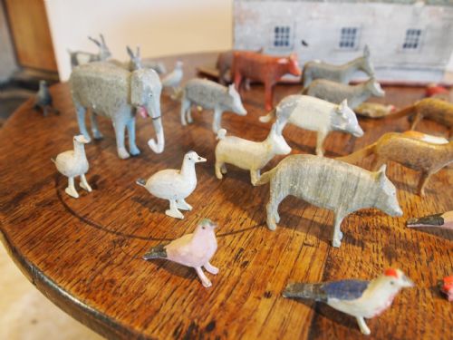 NOAHS ARK RARE FOLK ART VICTORIAN ARK AND FIGURES C1890 - ADDITIONAL PHOTO 9