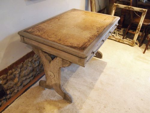 DESK VICTORIAN LIMED OAK ARTS AND CRAFTS C1880 - ADDITIONAL PHOTO 1