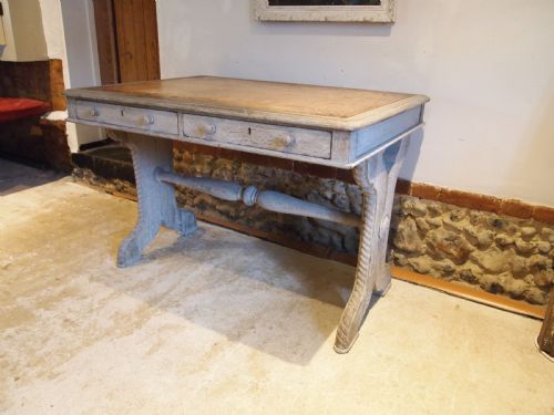 DESK VICTORIAN LIMED OAK ARTS AND CRAFTS C1880 - ADDITIONAL PHOTO 2