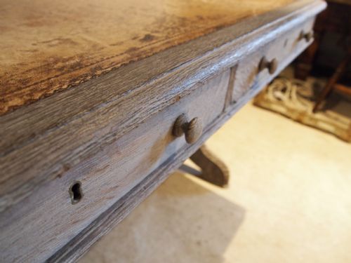 DESK VICTORIAN LIMED OAK ARTS AND CRAFTS C1880 - ADDITIONAL PHOTO 5