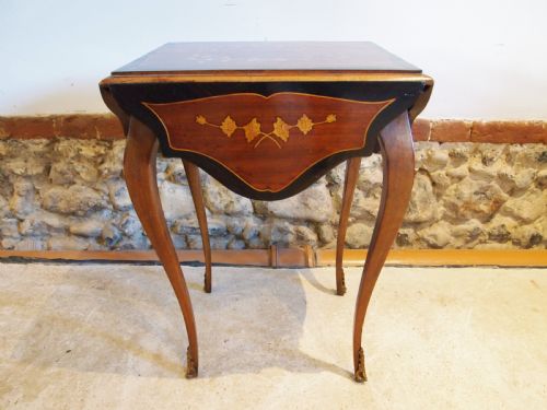TABLE SIDE LAMP HALL FRENCH KINGWOOD INLAID C1900 - ADDITIONAL PHOTO 2
