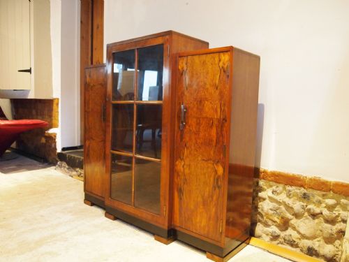 BOOKCASE OR SIDE CABINET ART DECO BURR WALNUT C1920 - ADDITIONAL PHOTO 9