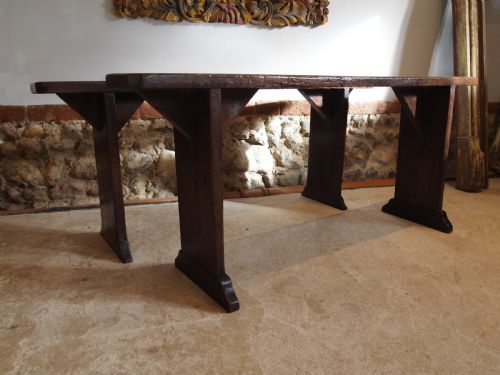 BENCHES RARE PAIR OF OAK GEORGE III TAVERN SETTLES DE LA POLE PUB C1790 - ADDITIONAL PHOTO 10