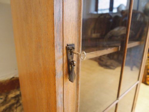 BOOKCASE LIMED OAK ARTS AND CRAFTS COTSWOLD SCHOOL TYPE C1930 - ADDITIONAL PHOTO 7