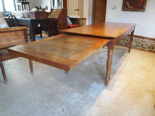 TABLE STUNNING EXTENDING REFECTORY FARMHOUSE DINING APPLE WOOD C1890 - ADDITIONAL PHOTO 4