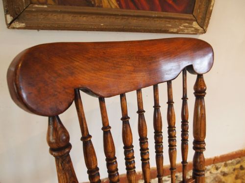 CHAIR WINDSOR RARE LOW JOHN SHADFORD CAISTOR FIRESIDE CHAIR C1860 - ADDITIONAL PHOTO 5