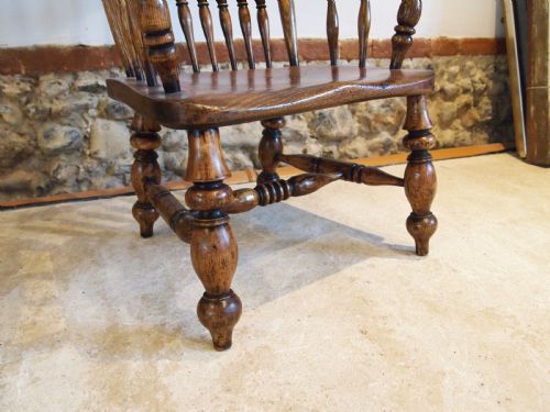 CHAIR WINDSOR RARE LOW JOHN SHADFORD CAISTOR FIRESIDE CHAIR C1860 - ADDITIONAL PHOTO 9