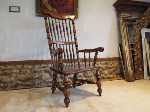 CHAIR WINDSOR RARE LOW JOHN SHADFORD CAISTOR FIRESIDE CHAIR C1860 - ADDITIONAL PHOTO 11
