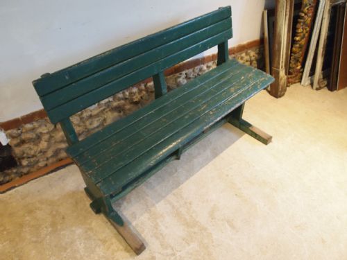 BENCH VICTORIAN OAK PLATFORM SETTLE OR SEAT C1890 - ADDITIONAL PHOTO 4